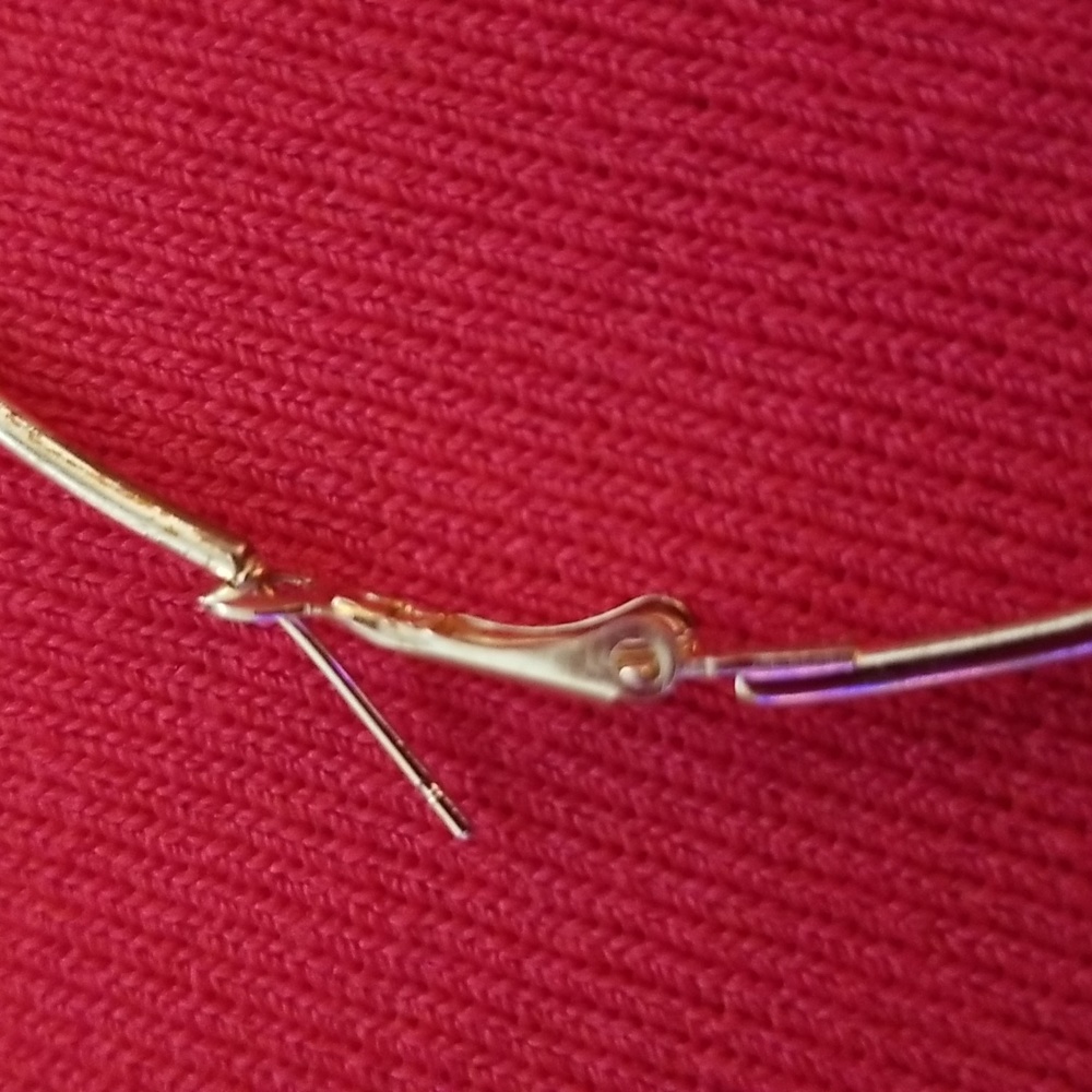 Goldtone Hoops - Picture 3 of 4